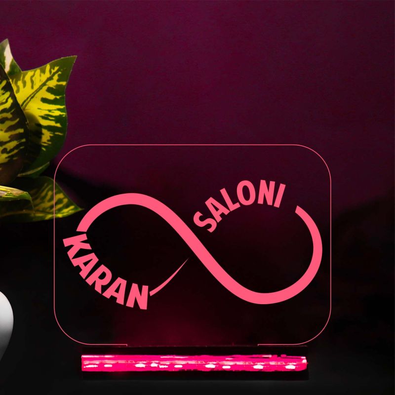 Personalized Name Led Lamp with 16 Color Changing Light & Remote Control | Customized Infinity Lamp | Best Gift for Wife